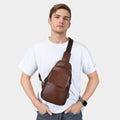 Brusttasche aus Vollnarbenleder für Herren