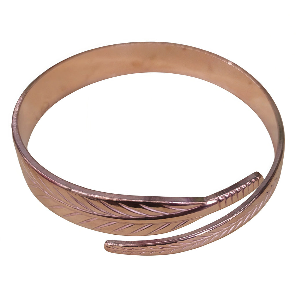 Blättermuster Kupferarmband – Bild 1 | LuxeStyle