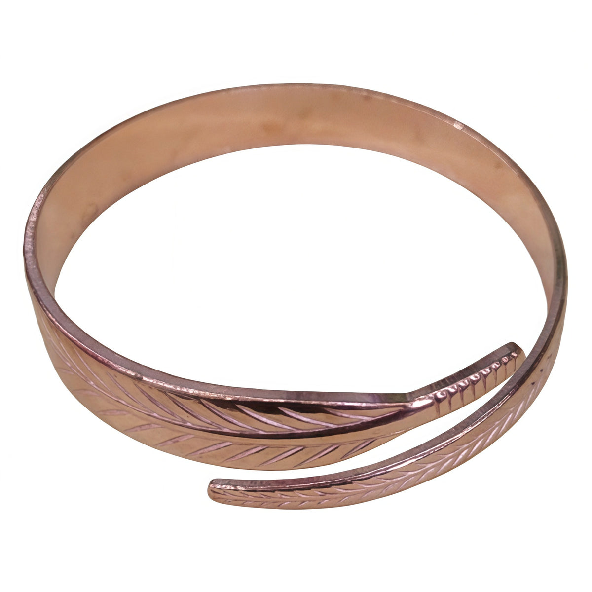 Blättermuster Kupferarmband – Bild 1 | LuxeStyle