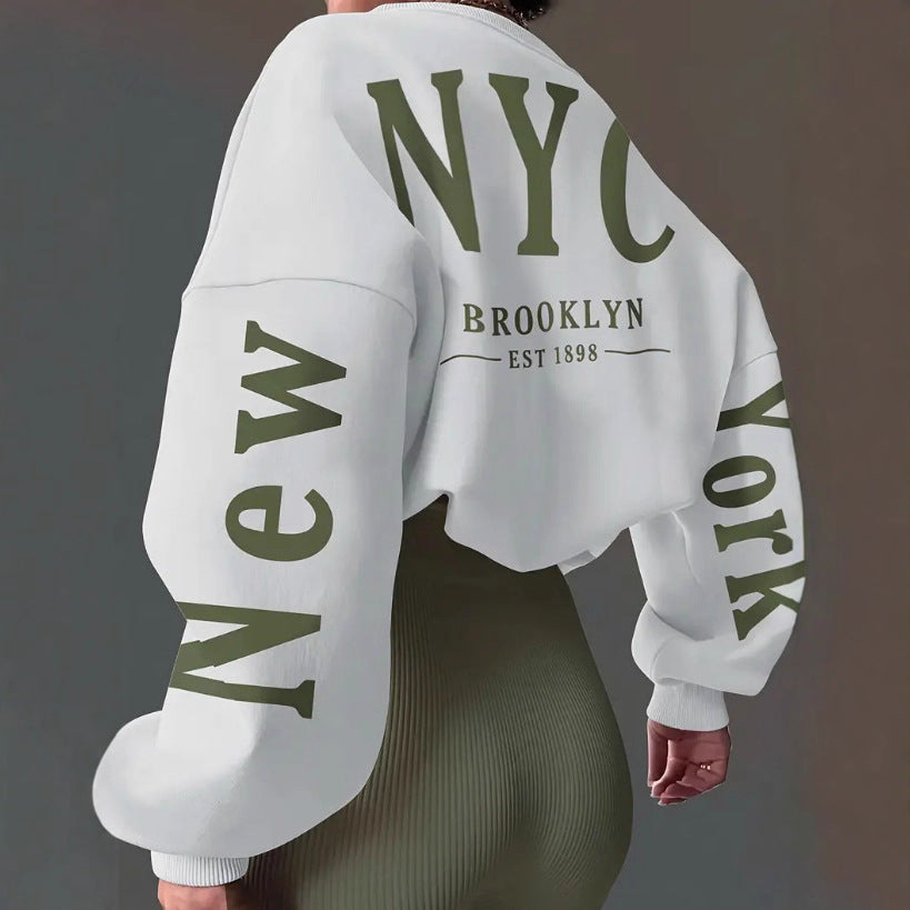Pullover mit Letter-Print und Rundhals