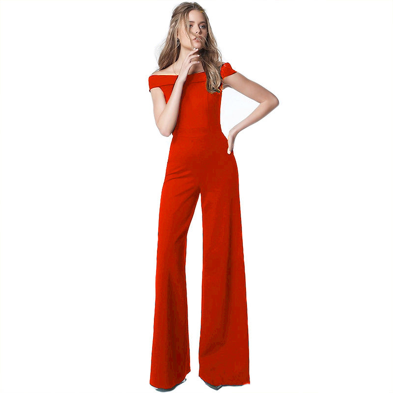 Off-Shoulder Casual Chic Jumpsuit