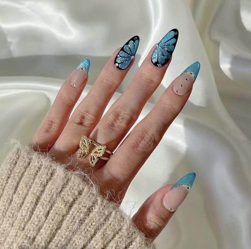Blue Butterfly Press-on Nägel – Bild 10 | LuxeStyle