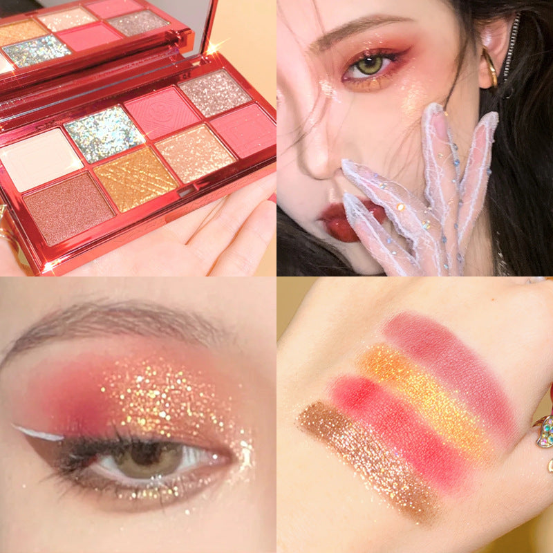 Lidschattenpalette 8 Farben Rosa Matt – Bild 5 | LuxeStyle