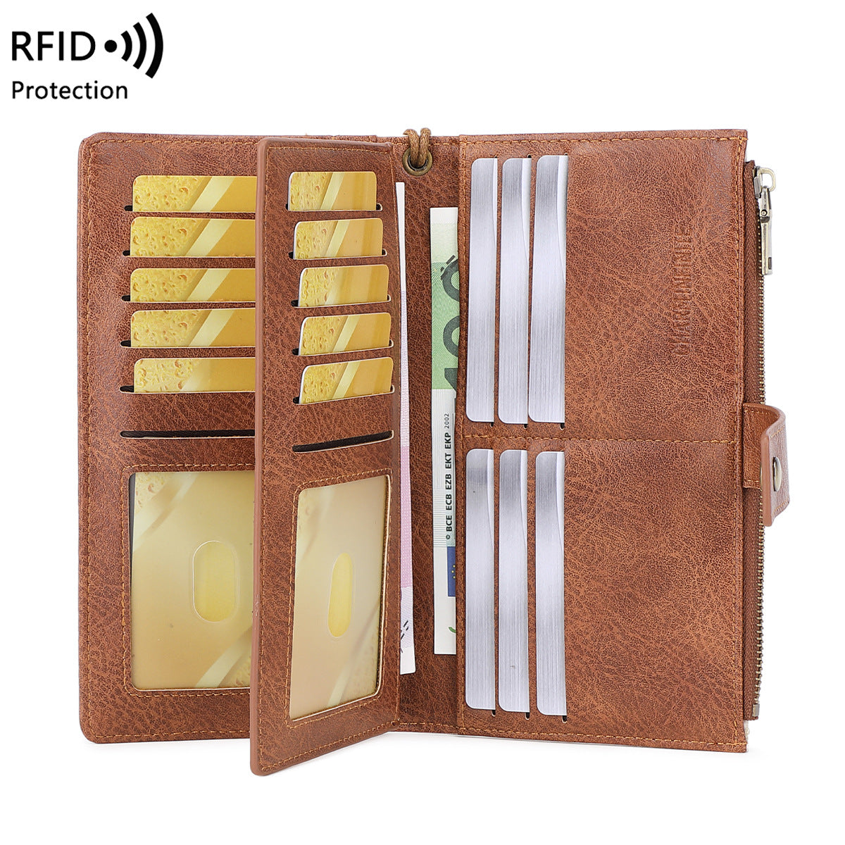 Anti-Magnetische Damen-Trifold-Card-Tasche – Bild 12 | LuxeStyle