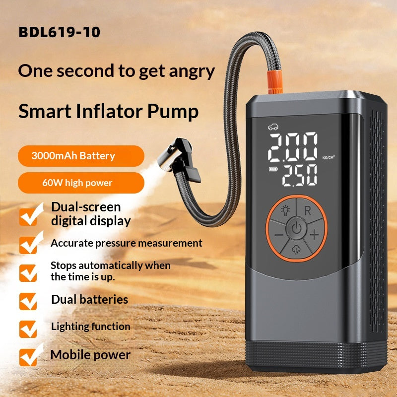 Kabellose, portable Luftpumpe fürs Auto