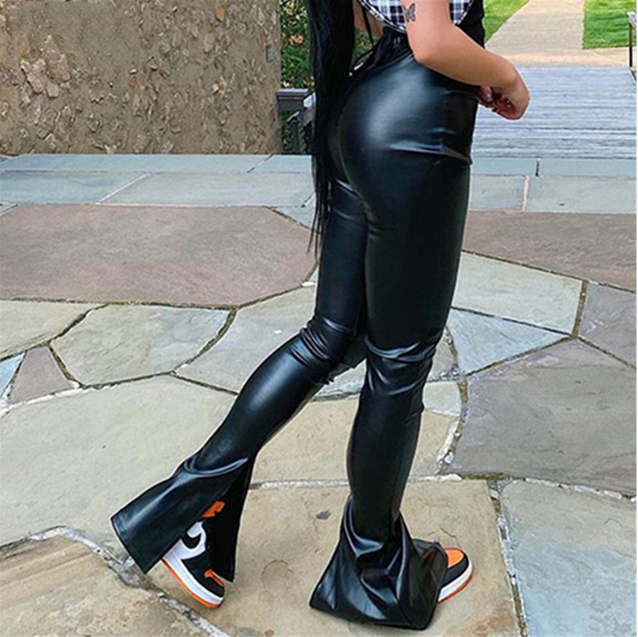 High-Waist Leggings mit ausgestelltem Bein