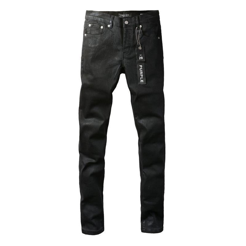 Slim Fit Jeans in Lila-Schwarz