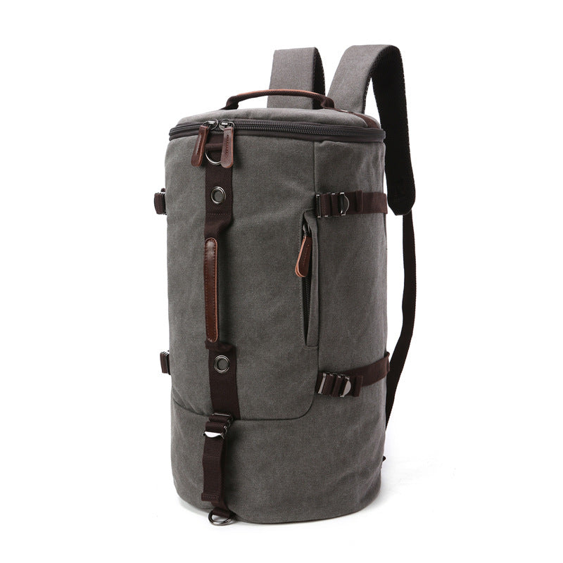 Zylindrische Mehrzwecktasche aus Canvas – Bild 3 | LuxeStyle
