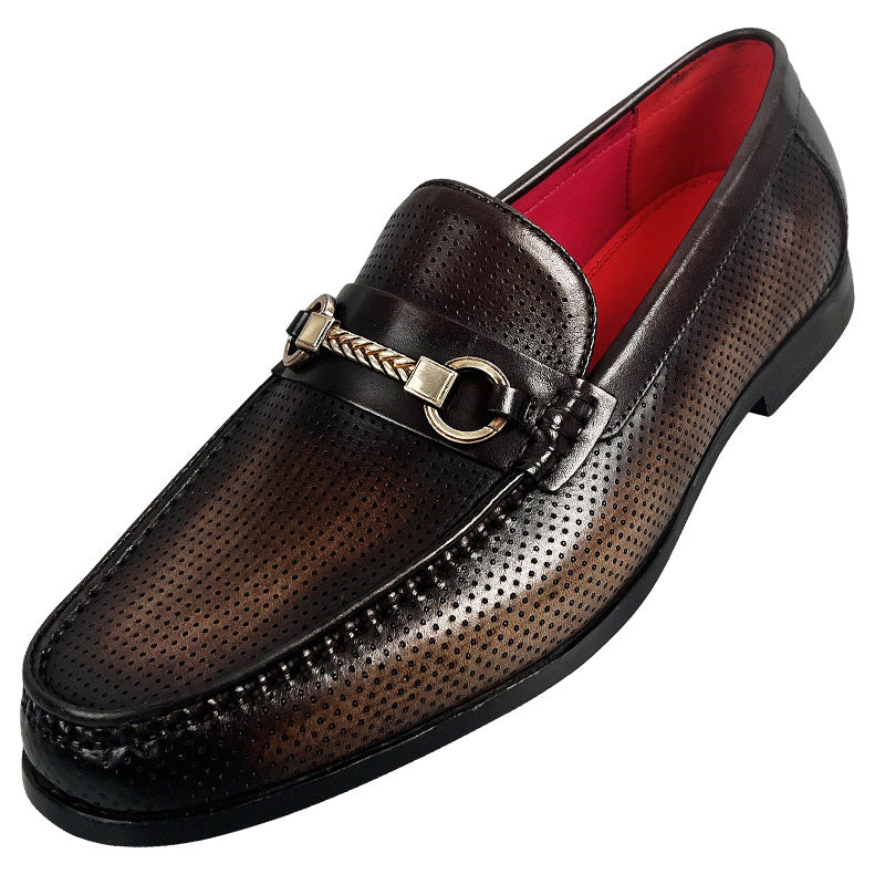 Business-Casual Lederschuhe mit Horsebit-Schnalle