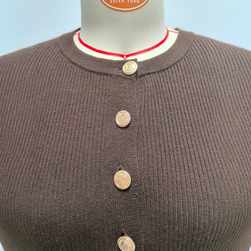 Damen Strick-Cardigan mit Knopfleiste