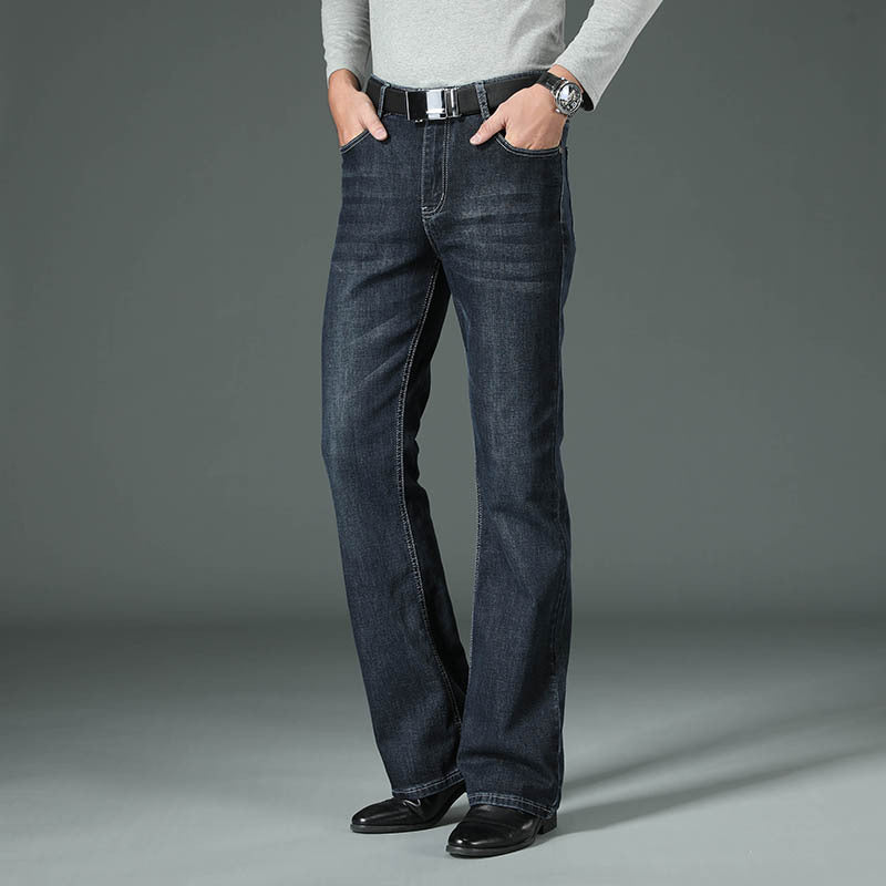 Herren High-Waist Loose-Fit Flared Jeans