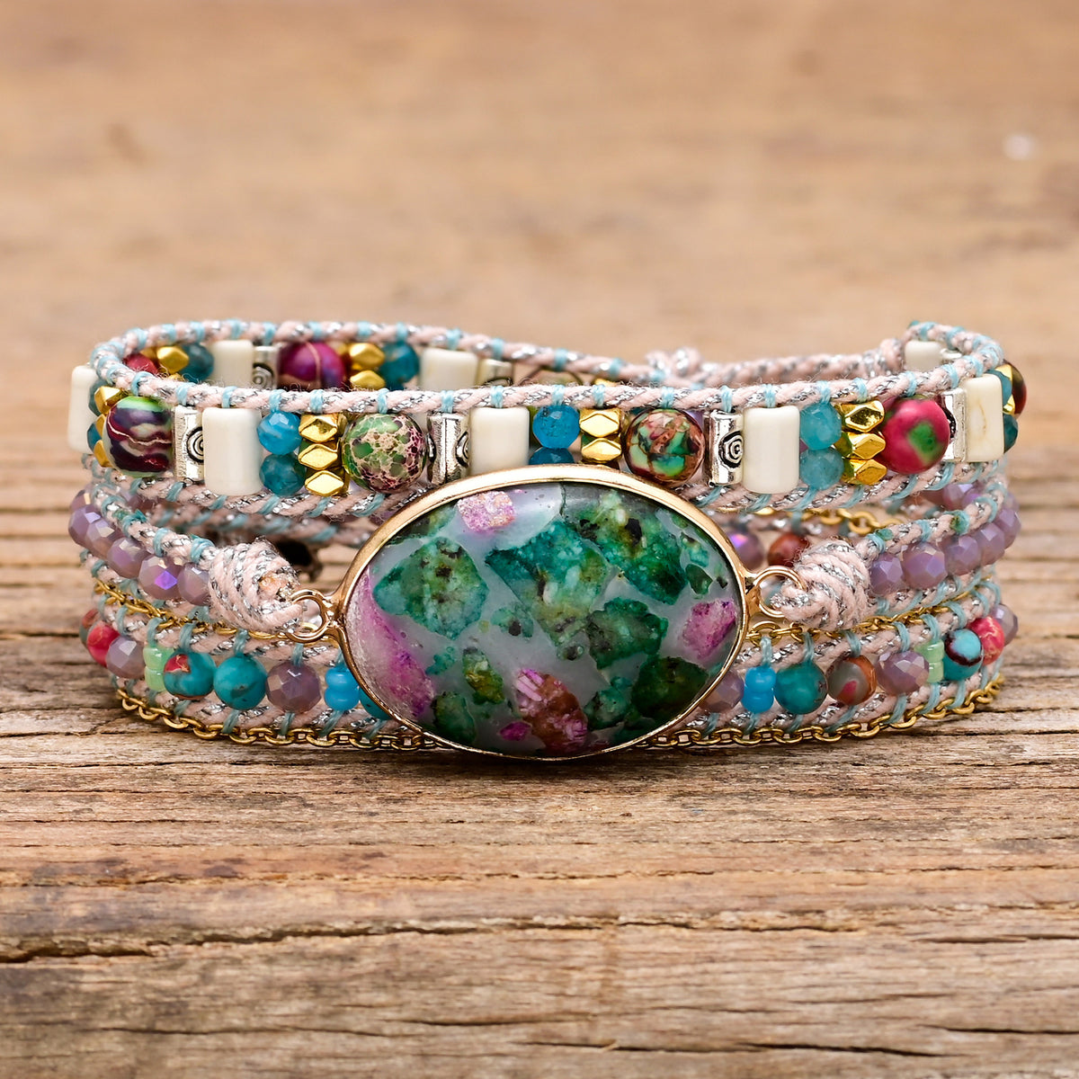 Damen Armband mit Farbblock-Steinperlen – Bild 4 | LuxeStyle