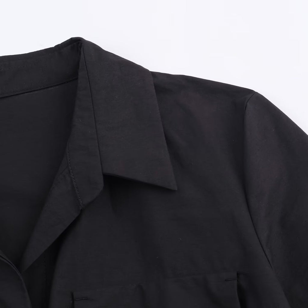 Elegantes Popeline Midi-Kleid für Damen – Bild 7 | LuxeStyle