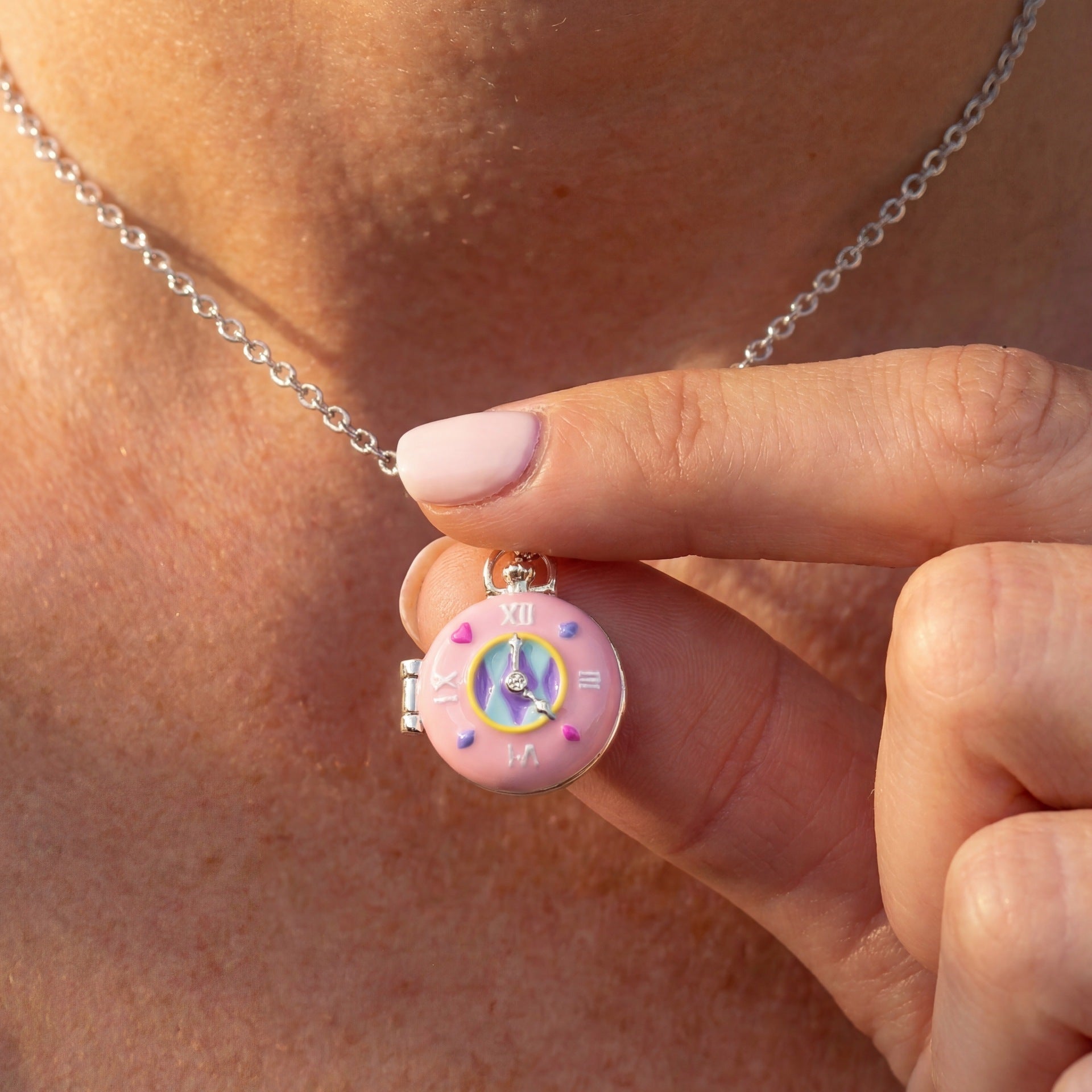 Donut-Halskette mit Taschenuhr