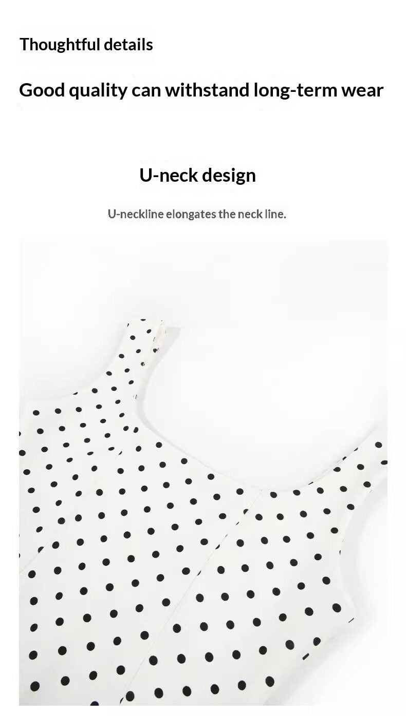 Damen Polka-Dot Sommerkleid mit Spaghettiträgern – Bild 6 | LuxeStyle