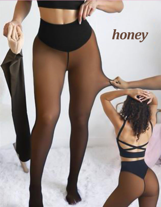 Braune Leggings mit hoher Elastizität