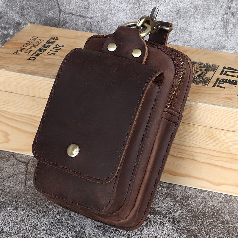Crazy Horse Leder Herren Gürteltasche mit Handyfach – Bild 1 | LuxeStyle
