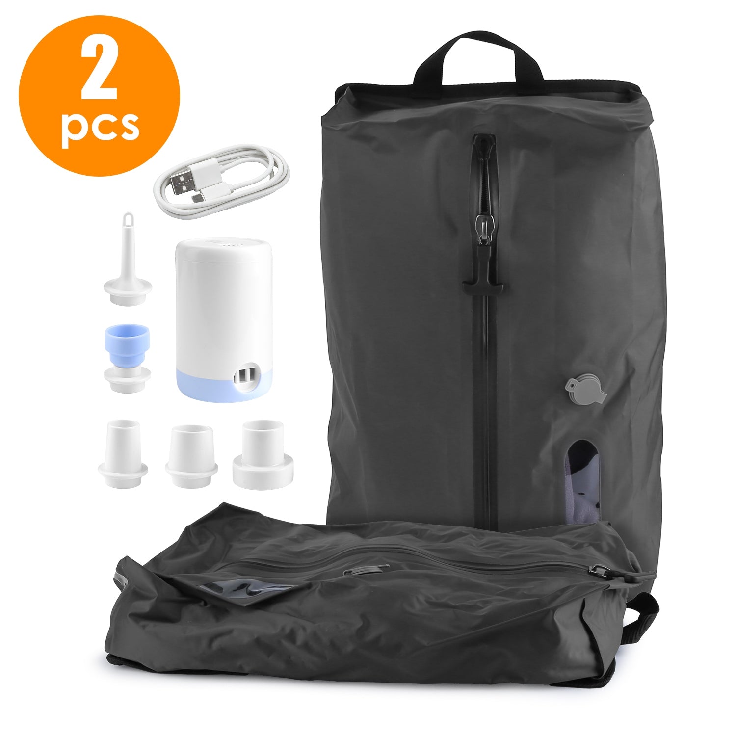 2er-Set Vakuumbeutel mit Pumpe (17L)