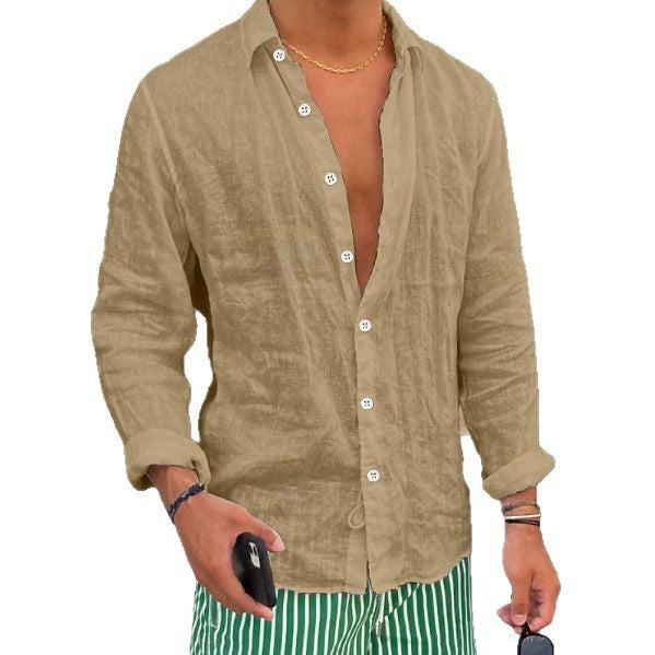 Casual Langarm-Shirt für Herren Frühling/Sommer
