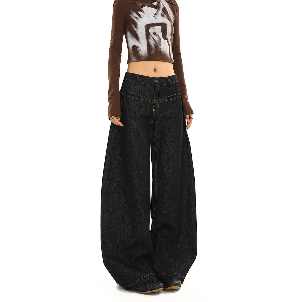 Low-Rise Scissor Cut Jeans für Damen