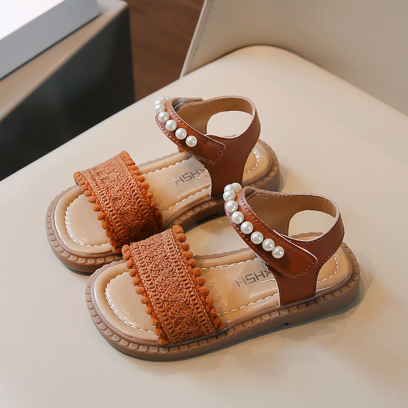 Mädchen Sandalen mit Perlen – Bild 2 | LuxeStyle