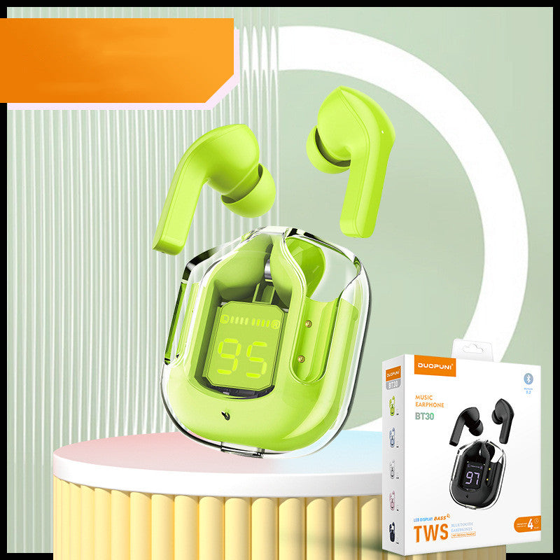 Mini-Transparente Bluetooth-Ohrhörer mit Ladebox – Trend-Modell