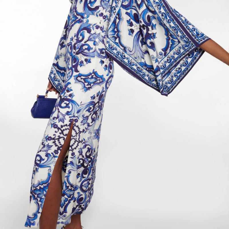 Geblümtes Off-Shoulder A-Linien Kleid – Bild 3 | LuxeStyle