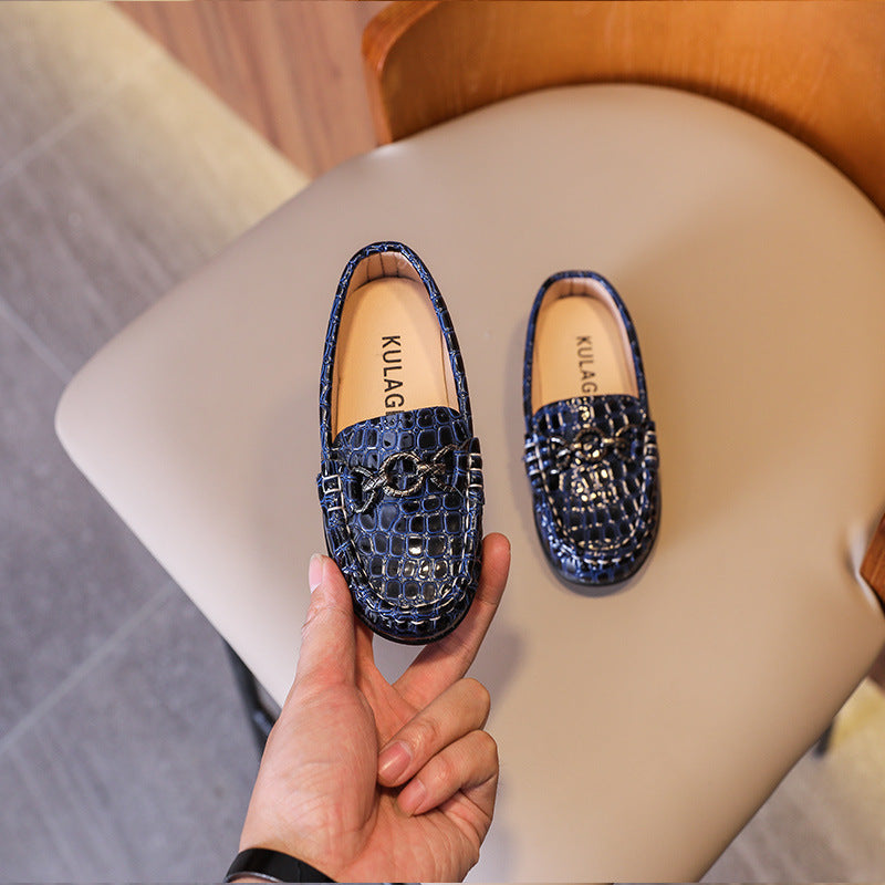 Retro Leder Slipper für Kinder