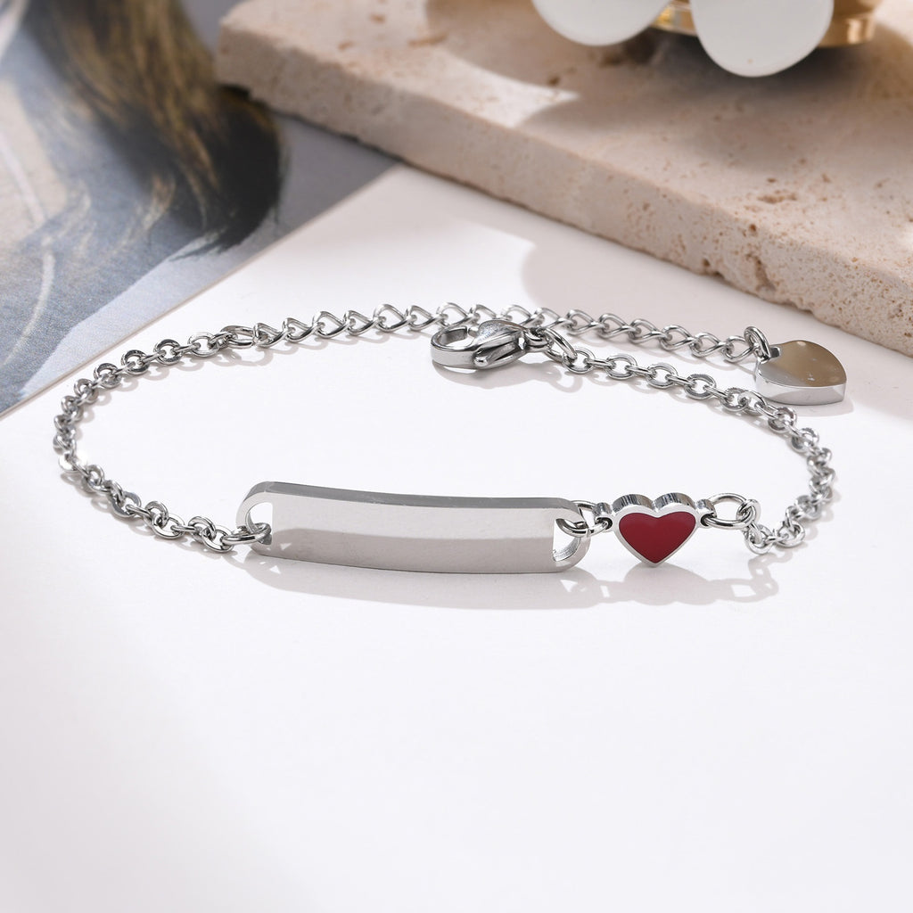 Herz-Armband aus Edelstahl