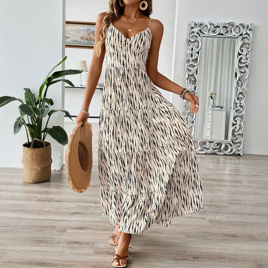 Sommerliches A-Linien-Kleid mit Rückenausschnitt – Bild 3 | LuxeStyle