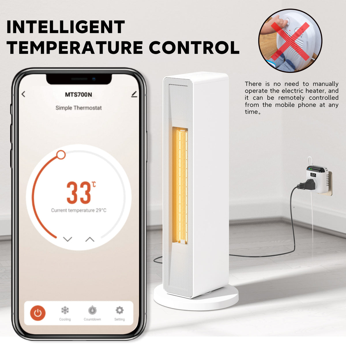 Thermostatische Smart Steckdose mit Sprachsteuerung | LuxeStyle