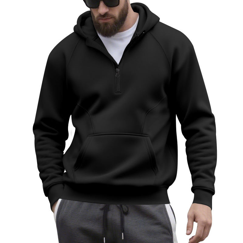 Herren Fleece Kapuzenjacke mit Reissverschluss