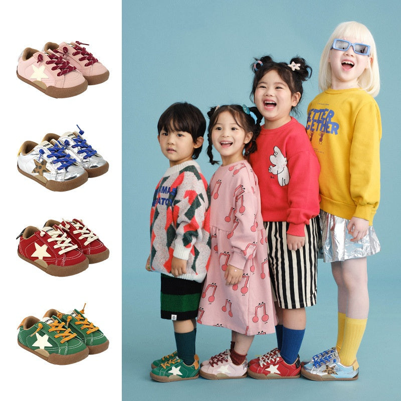 Kinderturnschuhe mit weicher Sohle – rot, grün, pink, silber – Bild 6 | LuxeStyle