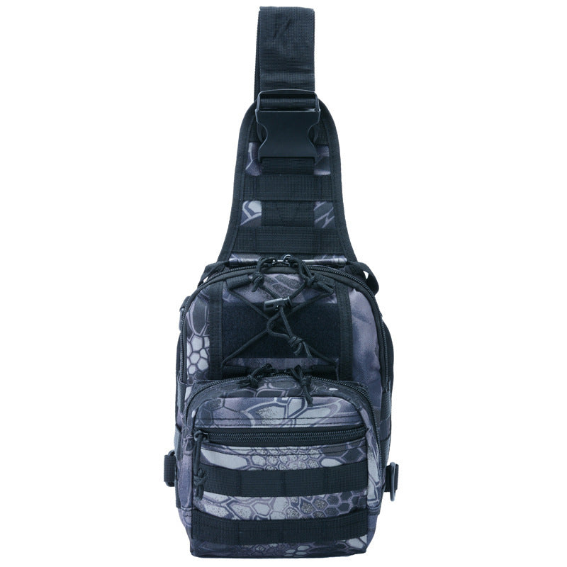 Oxford-Leinen Camouflage Schultertasche – Bild 2 | LuxeStyle