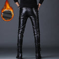 Winddichte slim-fit Lederhose Herren