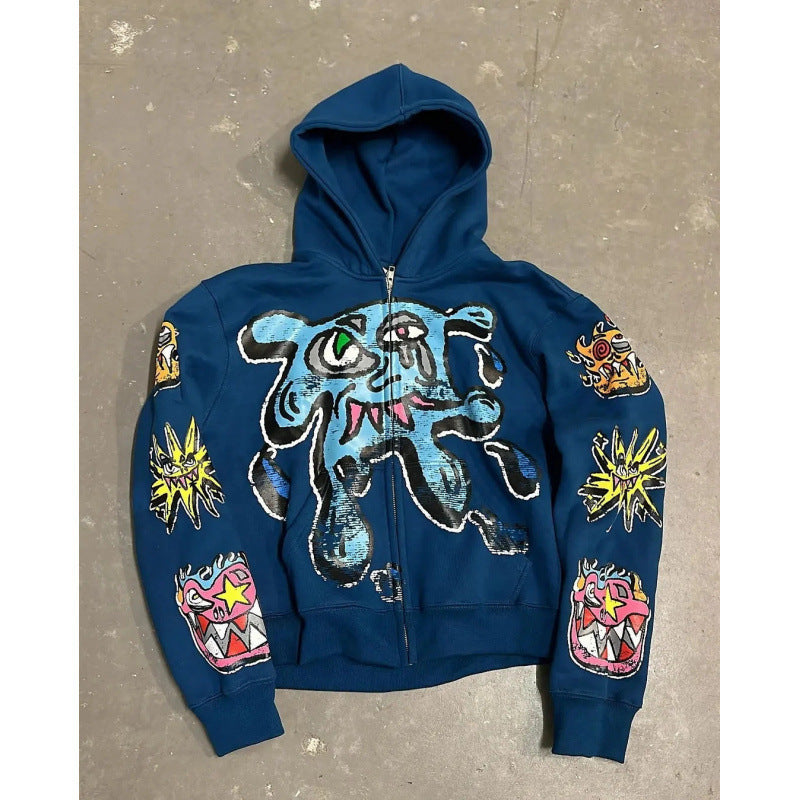 Monster-Print-Hoodie