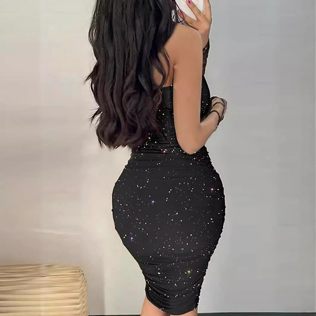 Elegantes Neckholder Bodycon Midi-Kleid