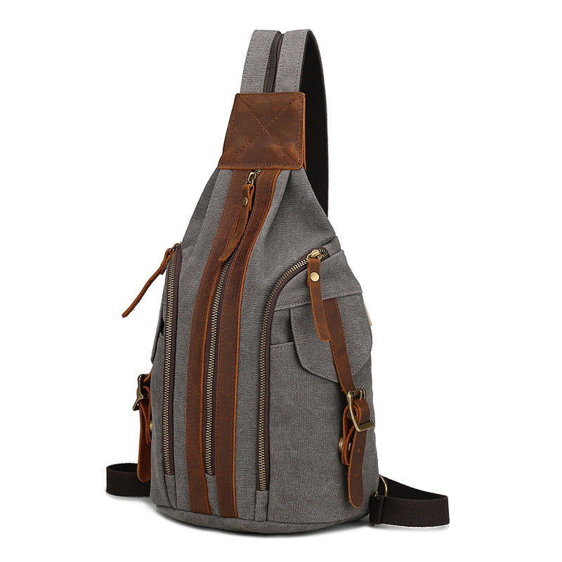 Retro Brusttasche aus Canvas – Bild 2 | LuxeStyle