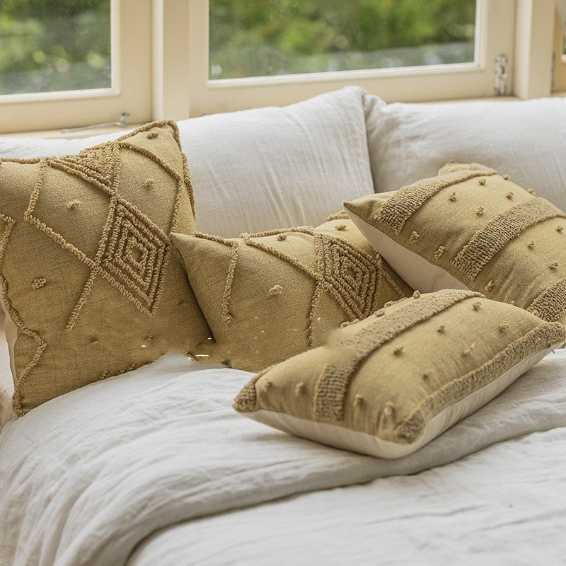 Samtkissen mit geometrischem Loop-Muster – Bild 7 | LuxeStyle