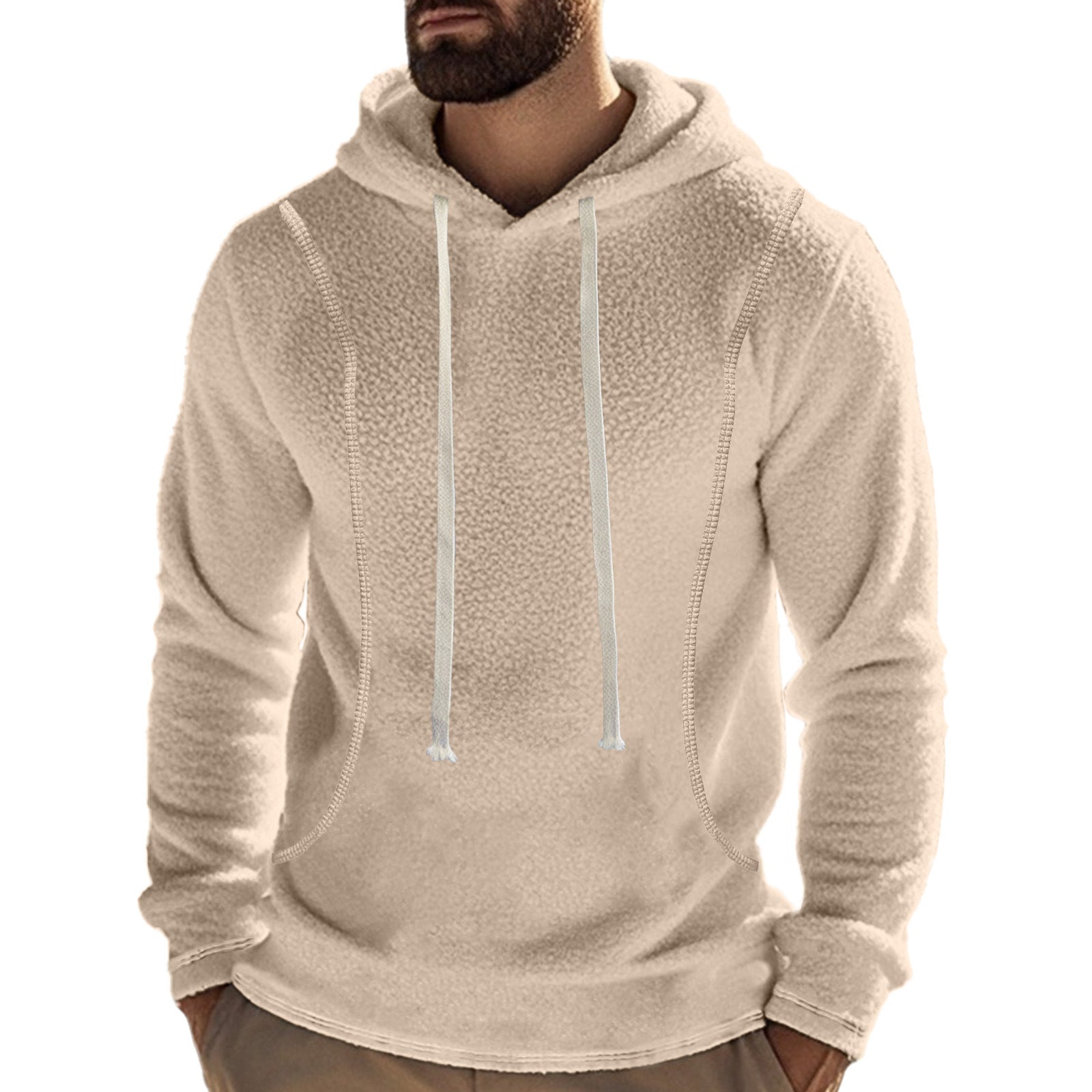 Herren Fleece Hoodie Langarm