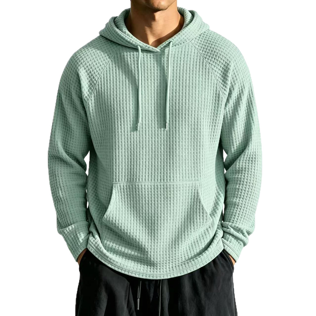 Herren Kapuzenjacke aus Waffelstrick