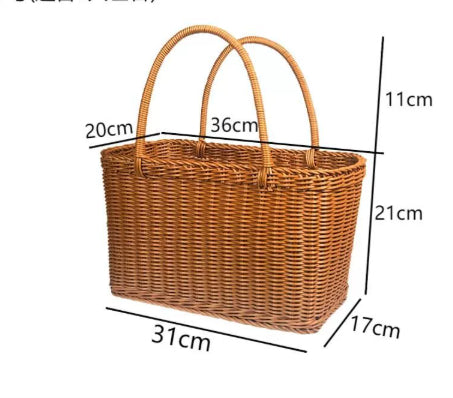 Handgeflochtener Rattan-Korb – Bild 7 | LuxeStyle
