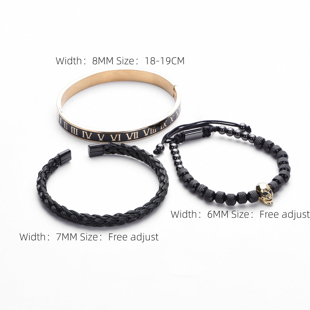 Ghost Head Armband-Set aus Edelstahl – Bild 8 | LuxeStyle