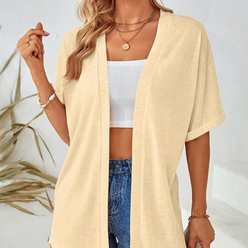 Einfarbige Damen-Tunika-Bluse