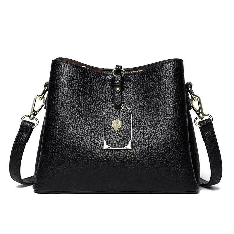 Schulter-Crossbody-Bag mit Textur