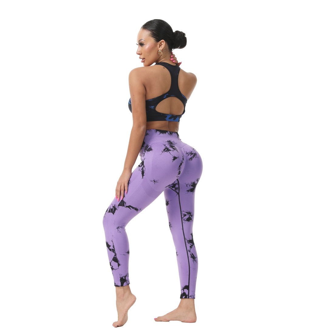 Vier Jahreszeiten Yoga-Hose mit Print