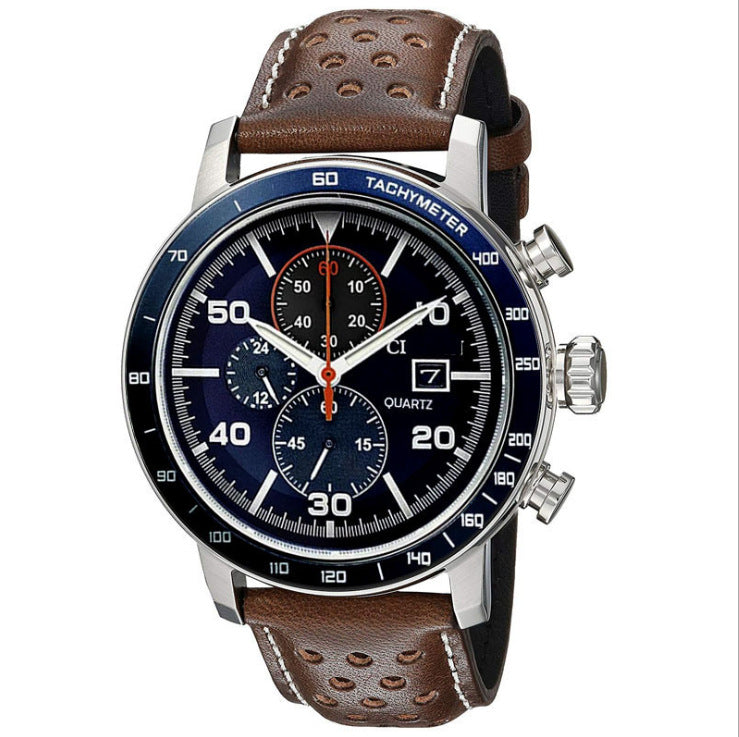 Quarz-Herrenuhr mit Kalender und Leuchtzeigern – Bild 6 | LuxeStyle