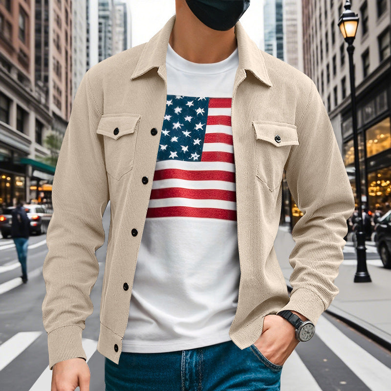Herren Übergangsjacke mit Stehkragen und vielen Taschen