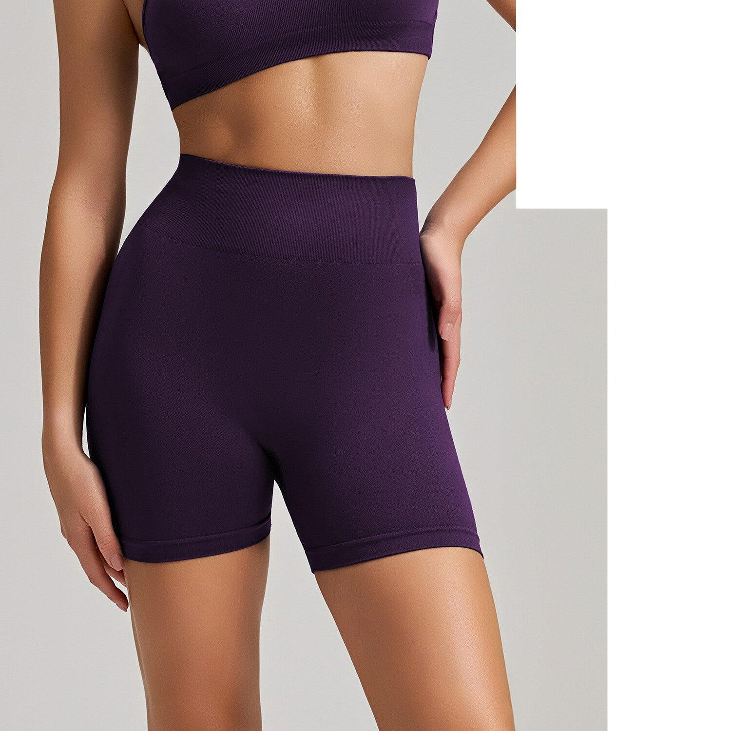 High-Waist Yoga Shorts mit Bauchkontrolle