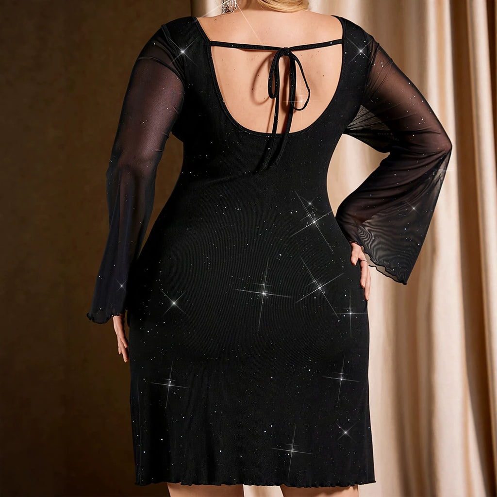 Elegantes rückenfreies A-Linien-Kleid mit Spitze – Bild 3 | LuxeStyle